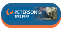 Peterson's Test Prep database blue and orange button